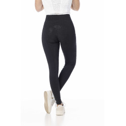 Pull-on Equithème Flora Silikon-Vollbesatz Schwarz