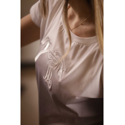 T-Shirt Poppy Strass Pénélope Grau Tie-Dye