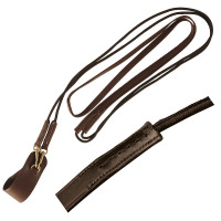 Rênes allemandes cuir/corde Chetak Noir Rênes allemandes cuir/corde Chetak Noir