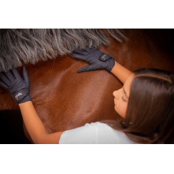 Handschuhe Eden by Pénélope Prisma Strass Marine Marineblau