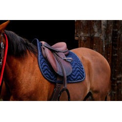Satteldecke Equithème Brokat Marine Marineblau