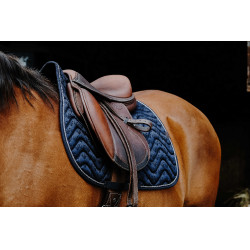 Satteldecke Equithème Brokat Marine Marineblau