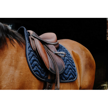 Satteldecke Equithème Brokat Marine Marineblau