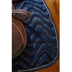 Satteldecke Equithème Brokat Marine Marineblau
