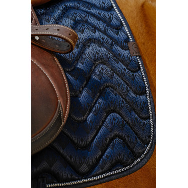Satteldecke Equithème Brokat Marine Marineblau