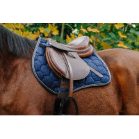 Satteldecke Equithème Quadri Marineblau