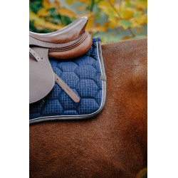Satteldecke Equithème Quadri Marineblau