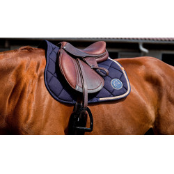 Satteldecke Equithème Badge 2.0 Marineblau