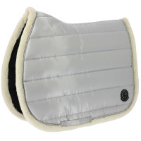 Satteldecke Je t'aime Equithème Studio Silberfarben Grau