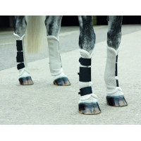 Guêtres anti mouches Fly turnout Shires Blanc / noir
