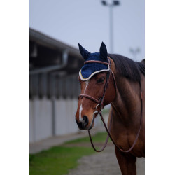 Fliegenhaube Equithème Denim Marineblau