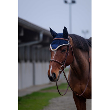 Fliegenhaube Equithème Denim Marineblau