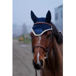 Fliegenhaube Equithème Denim Marineblau