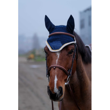 Fliegenhaube Equithème Denim Marineblau