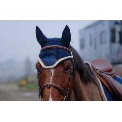 Fliegenhaube Equithème Denim Marineblau