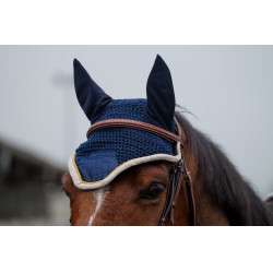 Fliegenhaube Equithème Denim Marineblau