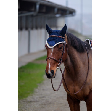 Fliegenhaube Equithème Denim Marineblau