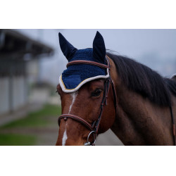 Fliegenhaube Equithème Denim Marineblau