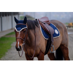 Fliegenhaube Equithème Denim Marineblau