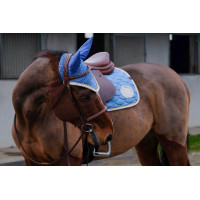 Fliegenhaube Equithème Denim Himmelblau