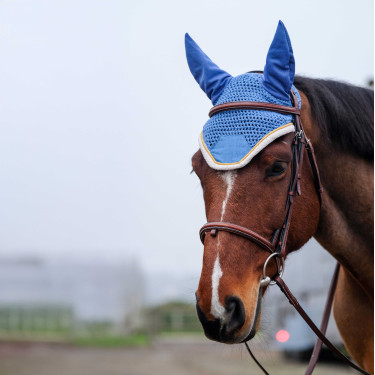 Fliegenhaube Equithème Denim Himmelblau Fliegenhaube Equithème Denim Himmelblau