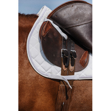 Satteldecke Riding World Velours Weiß Wei&szlig;