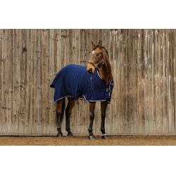 Fleece-Shirt Equithème Vague Marineblau