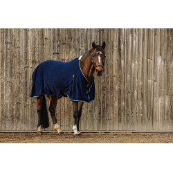 Fleece-Shirt Equithème Vague Marineblau