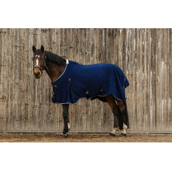 Fleece-Shirt Equithème Vague Marineblau