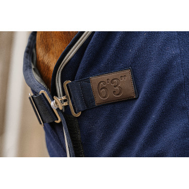 Fleece-Shirt Equithème Vague Marineblau