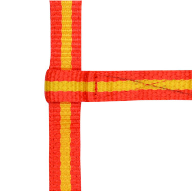 Verstellbares Fohlenhalfter Rot / Gelb / Rot