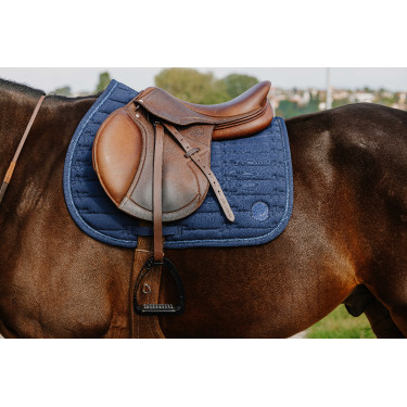 Satteldecke Je t'aime Equithème Origine Blau