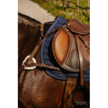 Satteldecke Je t'aime Equithème Origine Blau