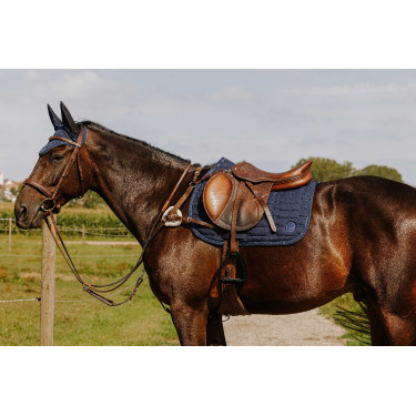 Satteldecke Je t'aime Equithème Origine Blau