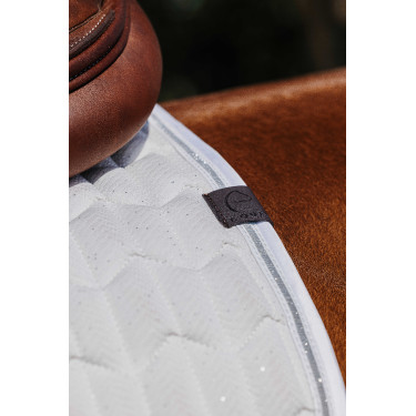 Satteldecke Equithème Eclat Weiß Weiß Satteldecke Equithème Eclat Weiß Weiß