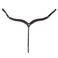 Western-Martingal Randol's mit Ziernähten Schwarz