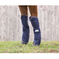 Transportgamaschen Equithème Tyrex 600 D Schwarz / Himmelblau