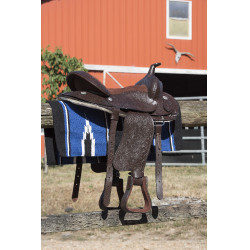 Westride Navajo Teppich Baumwolle/Acryl Schwarz / Königsblau / Weiß