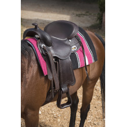 Westride Navajo Teppich Baumwolle/Acryl Rosa / Schwarz / Weiß