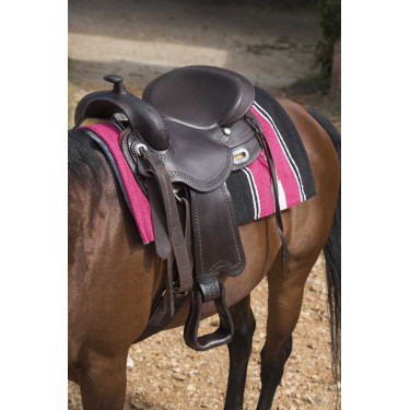 Westride Navajo Teppich Baumwolle/Acryl Rosa / Schwarz / Weiß