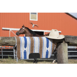 Navajo-Sattelpad aus gewebter Baumwolle mit Leder Navajo-Sattelpad aus gewebter Baumwolle mit Leder