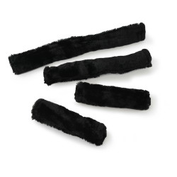 Set aus synthetischem Halfterüberzug Schwarz