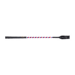 Reitgerte Fleck Lackklatsche 55 cm Rot / Weiß / Blau