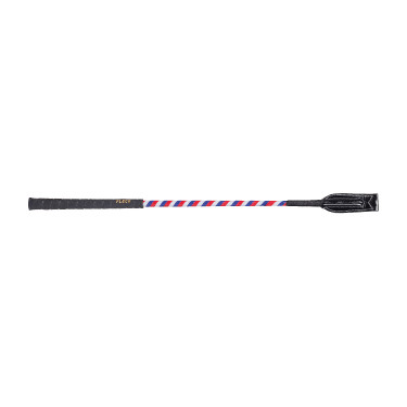 Reitgerte Fleck Lackklatsche 55 cm Rot / Weiß / Blau