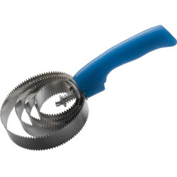 Runde metallene Kardätsche fluo glitzernd Blau Runde metallene Kardätsche fluo glitzernd Blau