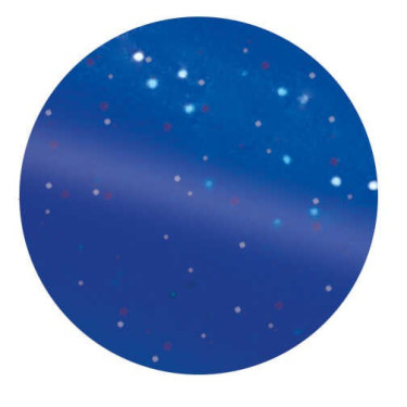 Runde metallene Kardätsche fluo glitzernd Blau Runde metallene Kardätsche fluo glitzernd Blau