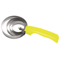 Runde metallene Kardätsche fluo glitzernd Gelb Runde metallene Kardätsche fluo glitzernd Gelb