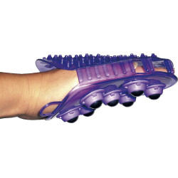 Doppelseitiger Striegel- und Massagehandschuh Violett Lila