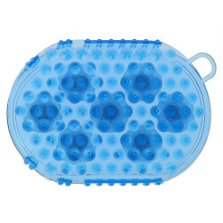 Doppelseitiger Striegel- und Massagehandschuh Himmelblau Doppelseitiger Striegel- und Massagehandschuh Himmelblau