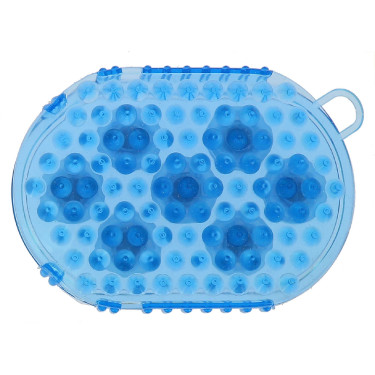 Doppelseitiger Striegel- und Massagehandschuh Himmelblau Doppelseitiger Striegel- und Massagehandschuh Himmelblau